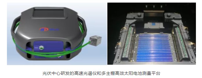 光伏中心研發(fā)的高速光譜儀和多主柵高效太陽電池測量平臺